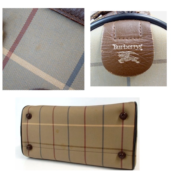 authentic BURBERRYS Check pattern Handbag - Picture 4 of 8